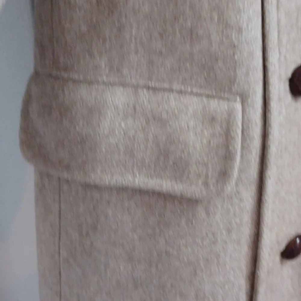 Elegant Tan Double-Breasted Trench Coat